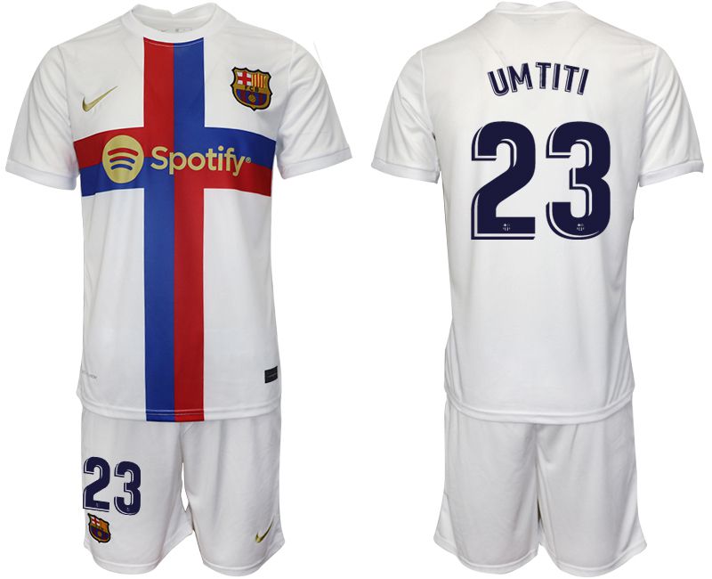 Men 2022-2023 Club Barcelona white away 23 Soccer Jersey